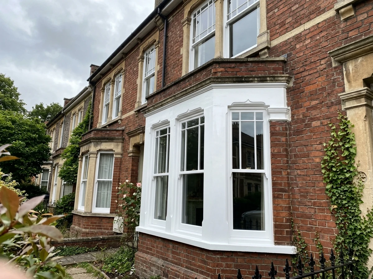 Professional exterior painting on a Bristol period property