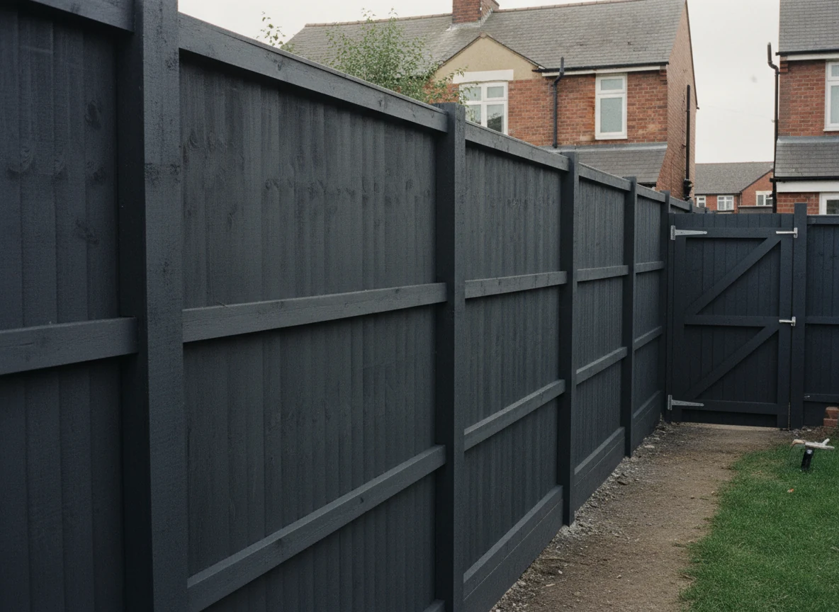 Fence painting in Bristol by Brunel Decorators, garden timber specialists