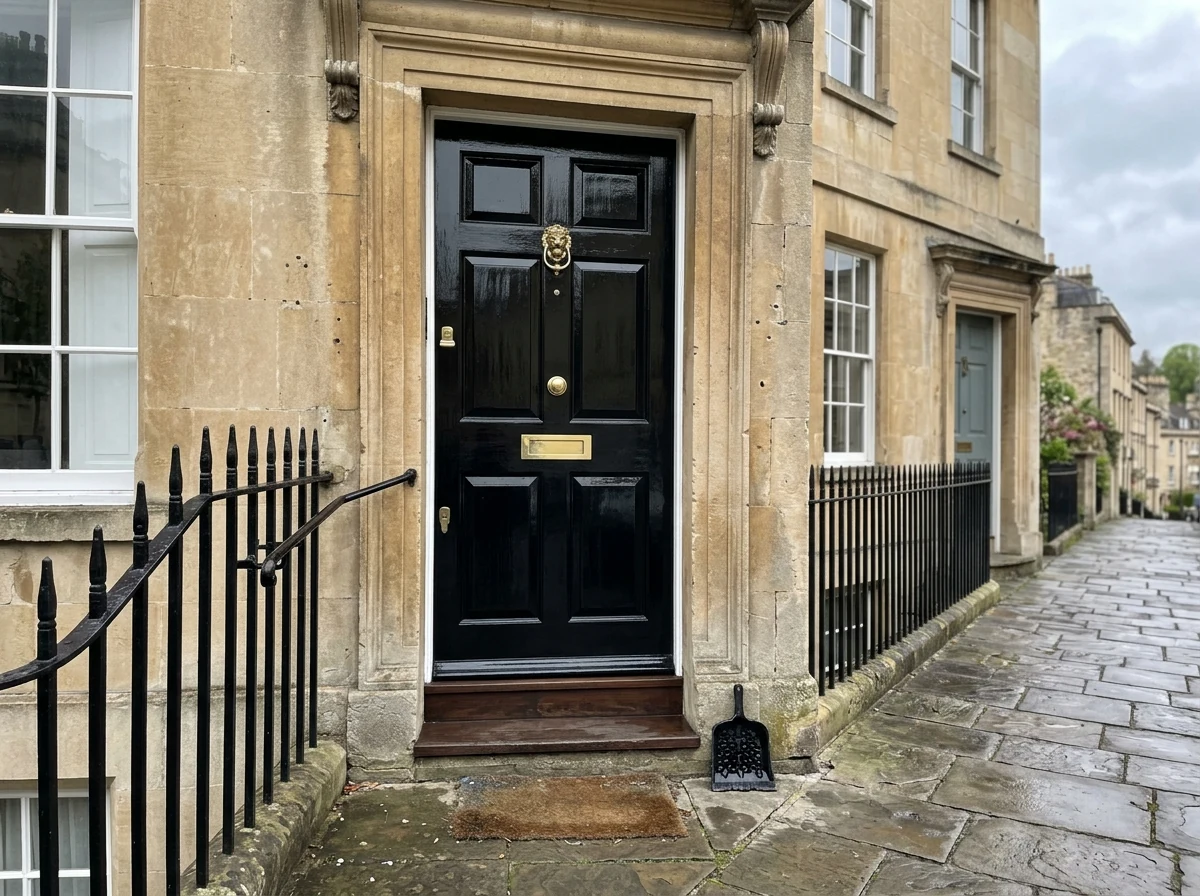 Front door painting in Bristol by Brunel Decorators
