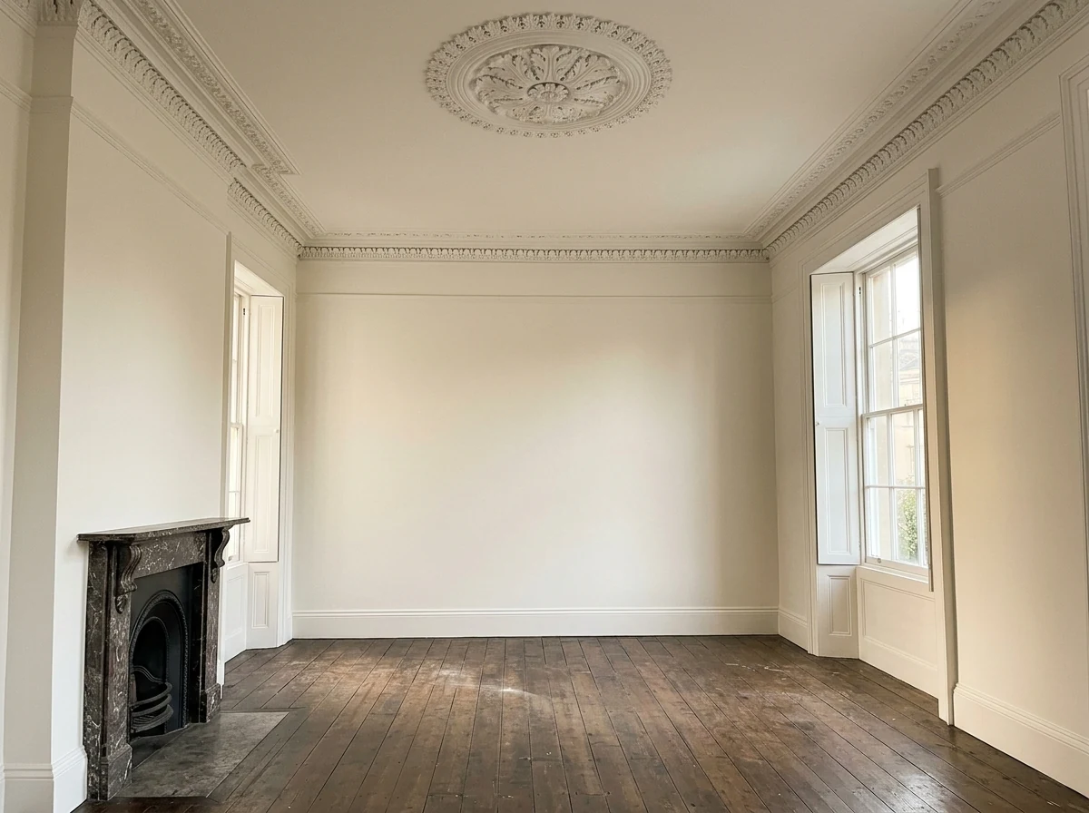 Professional painting of a Georgian listed building in Clifton, Bristol